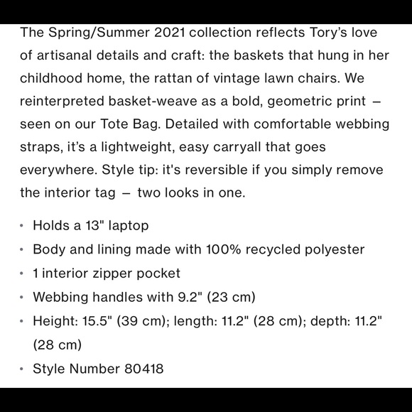 Tory Burch Large Reversible Tote Bag - Picture 12 of 12